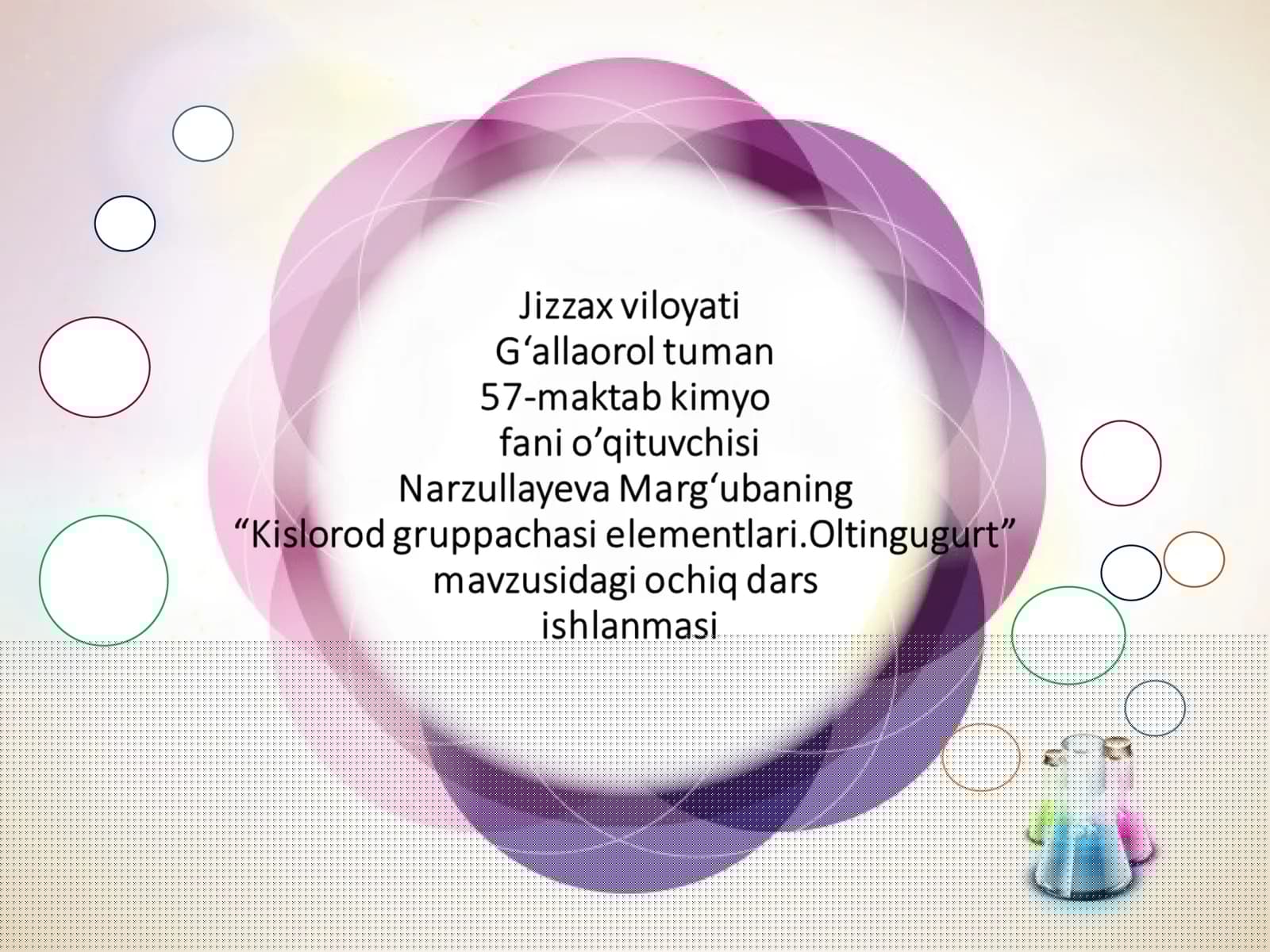 Kislorod guruhchasi elementlari