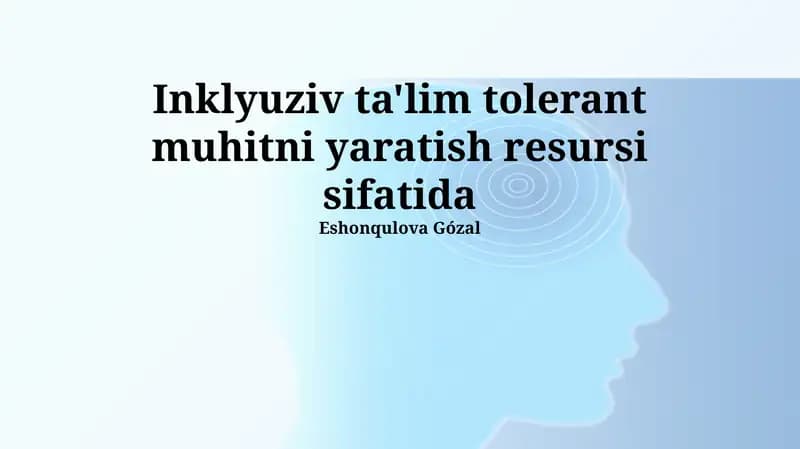 Inklyuziv Ta'lim