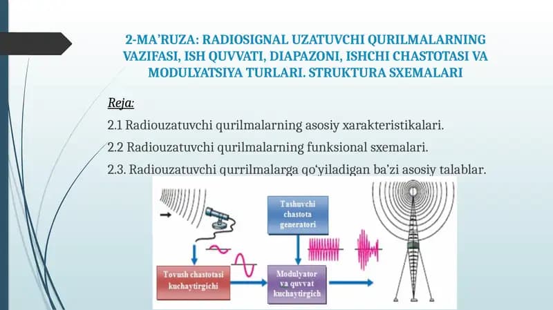 Radiosignal uzatuvchi qurilmalar