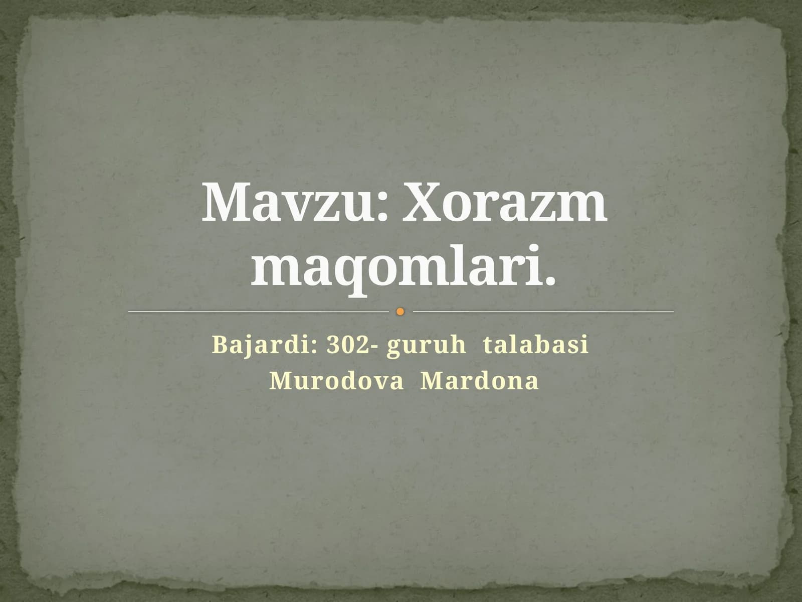 Xorazm maqomlari