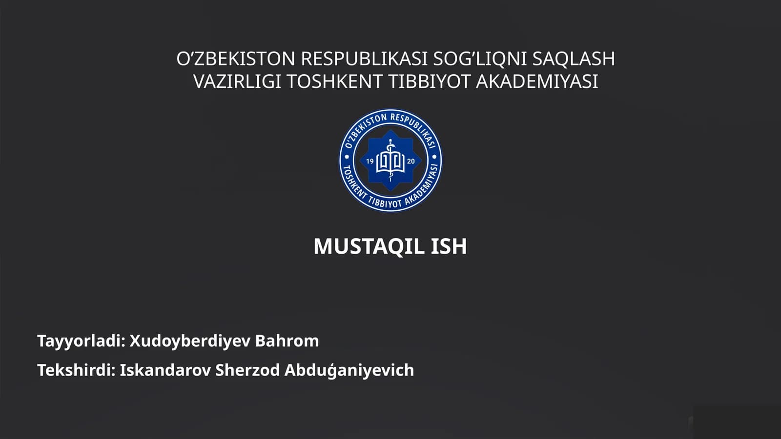 O'zbekistonda fuqarolik jamiyati institutlarining shakllanishi