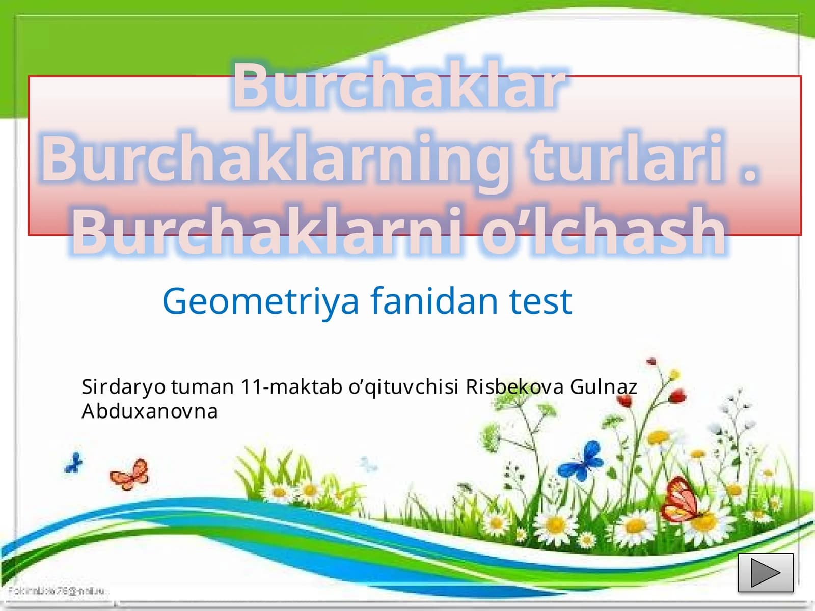 Burchaklar va turlari