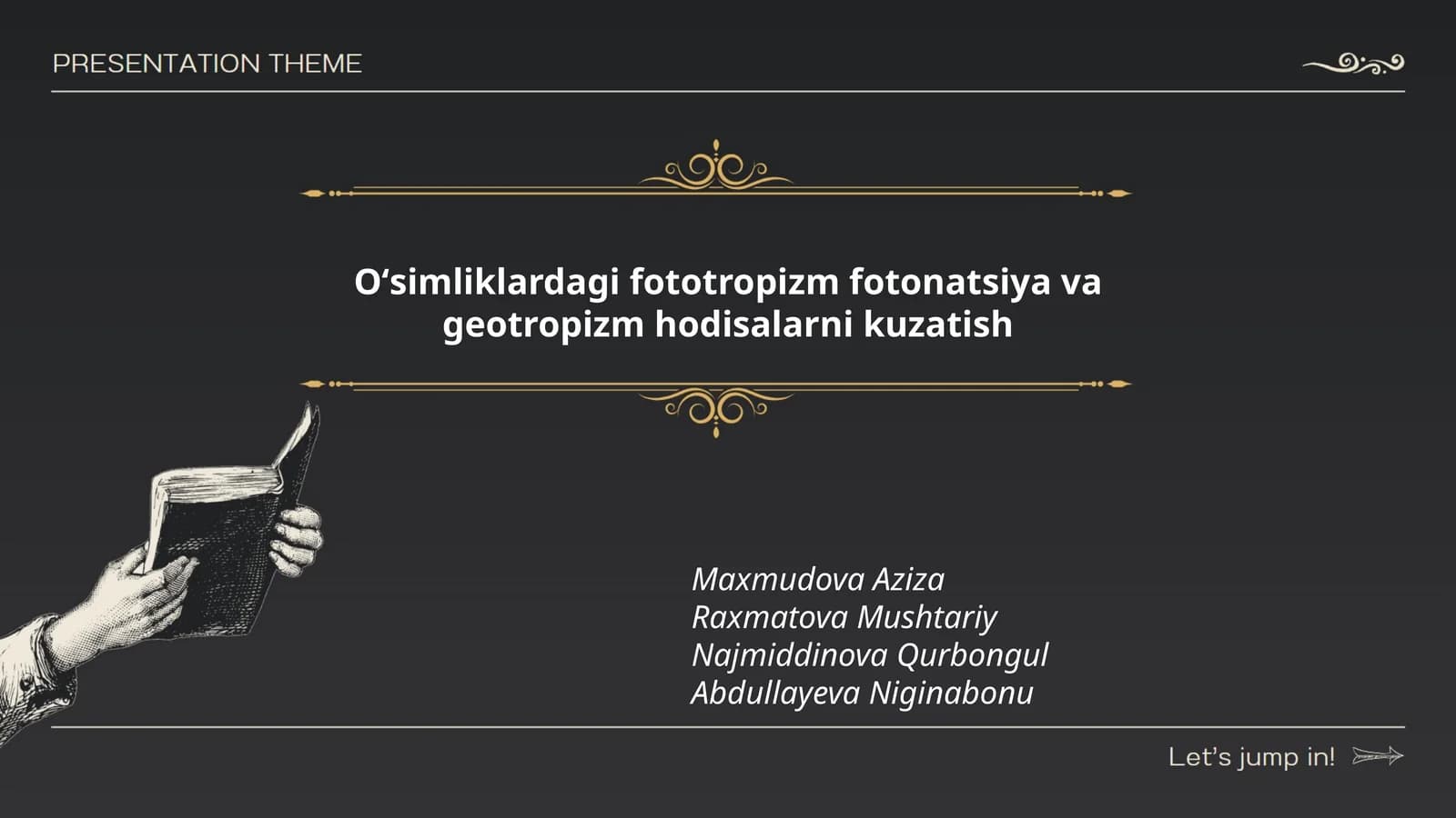 Oʻsimliklardagi fototropizm fotonatsiya va geotropizm hodisalarni kuzatish