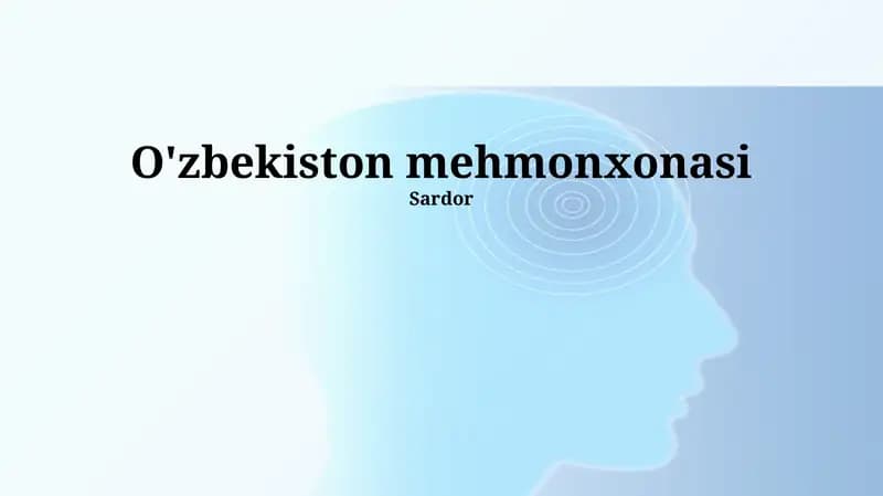 O'zbekiston mehmonxonasi