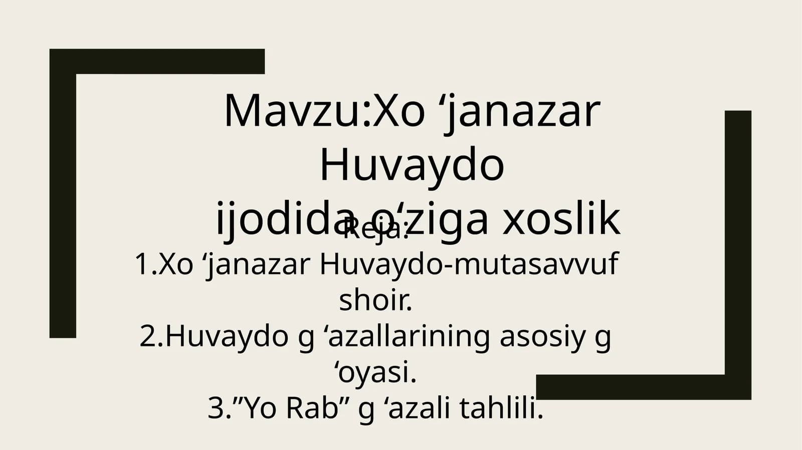 Xo'janazar Huvaydo