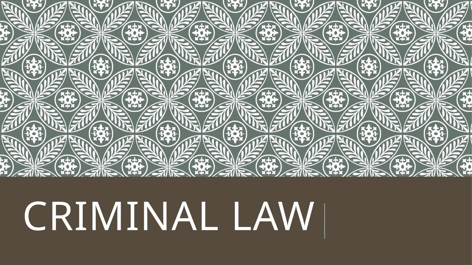 Criminal law