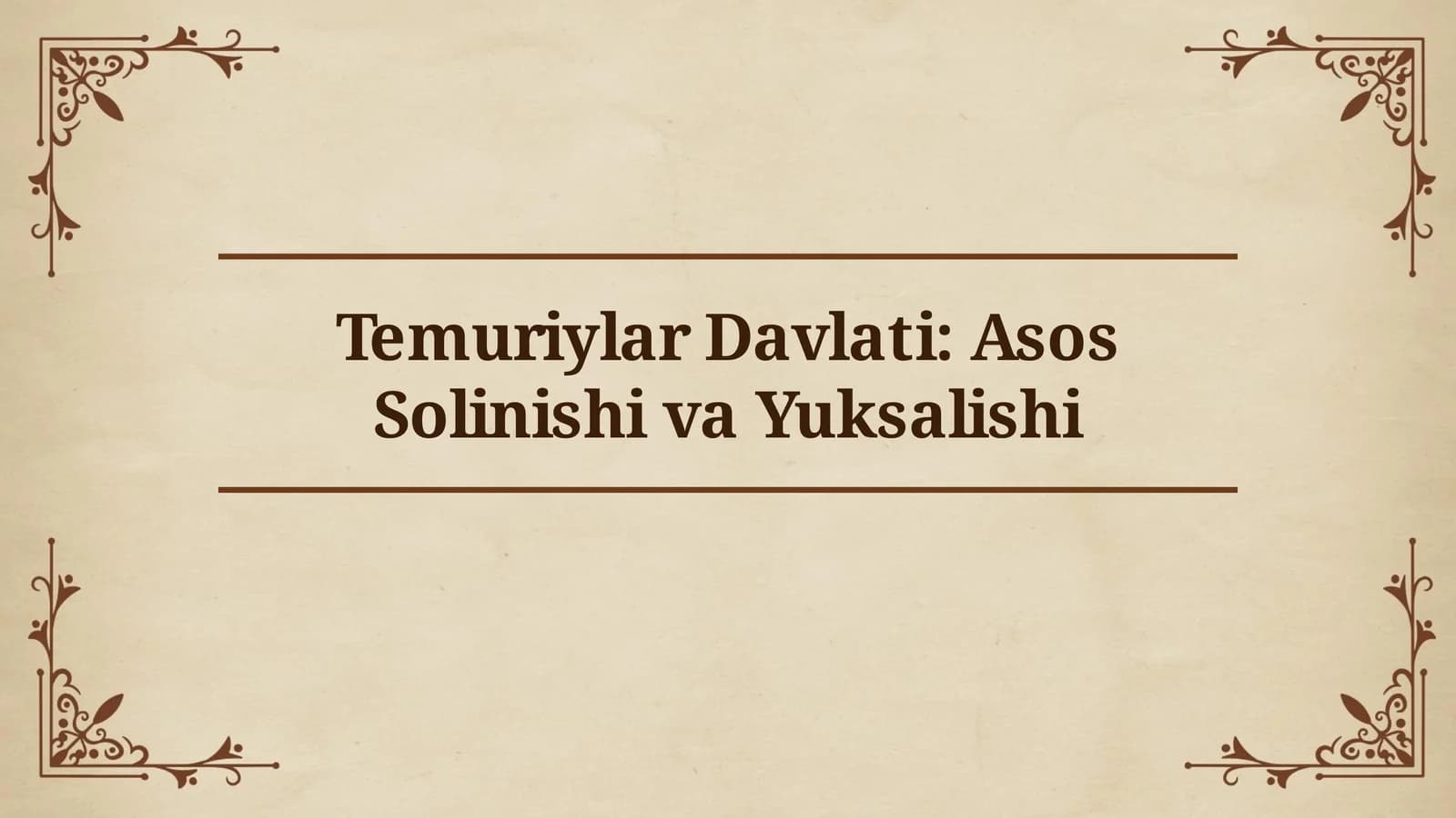 Temuriylar Davlati: Tashkil Topish Shartlari va Sabablari