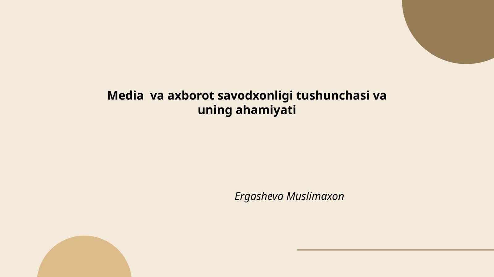 OAV va axborot savodxonligi tushunchasi