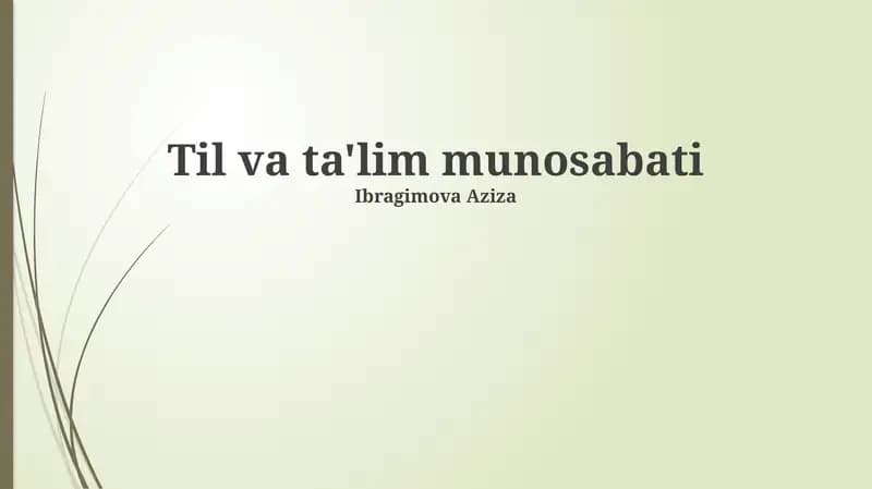 Ta’limning Ish bozoriga ta’siri