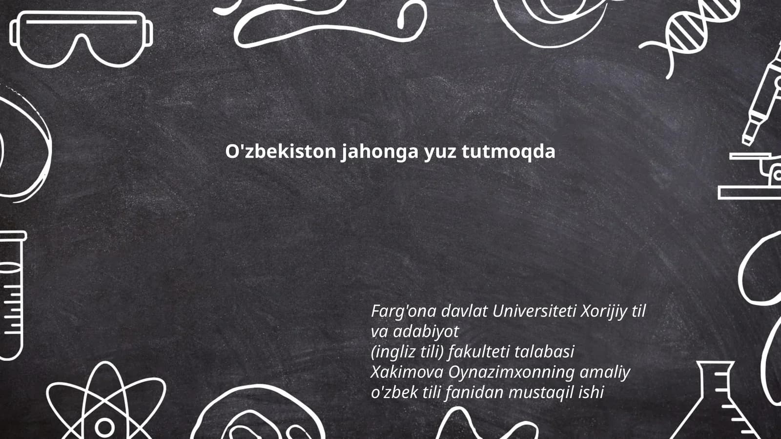 Amaliy o'zbek tili fanidan mustaqil ish