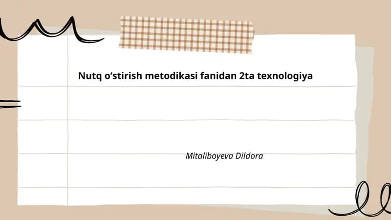 Multimedia darsliklar va interfaol taxtalar nutq oʻstirish metodikasi