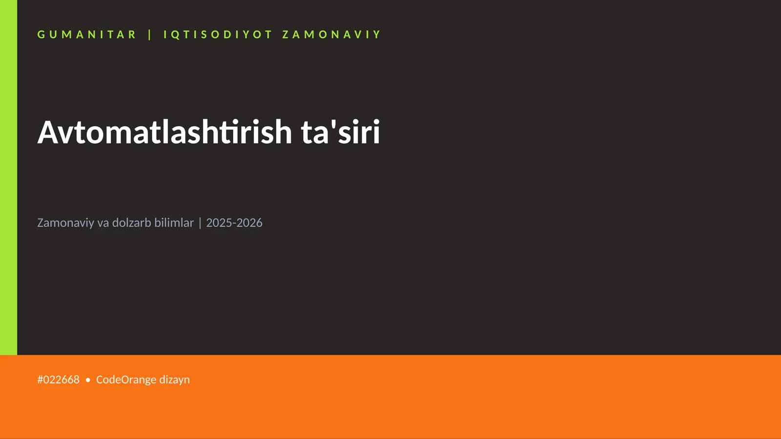 Avtomatlashtirish ta'siri
