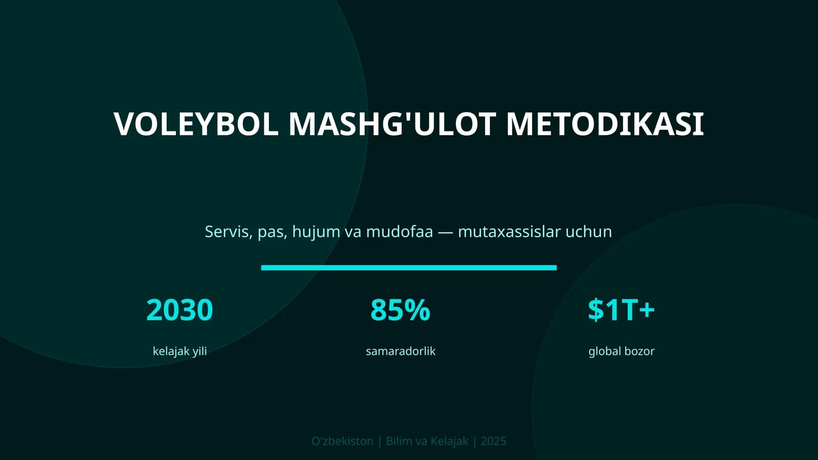 VOLEYBOL MASHG'ULOT METODIKASI