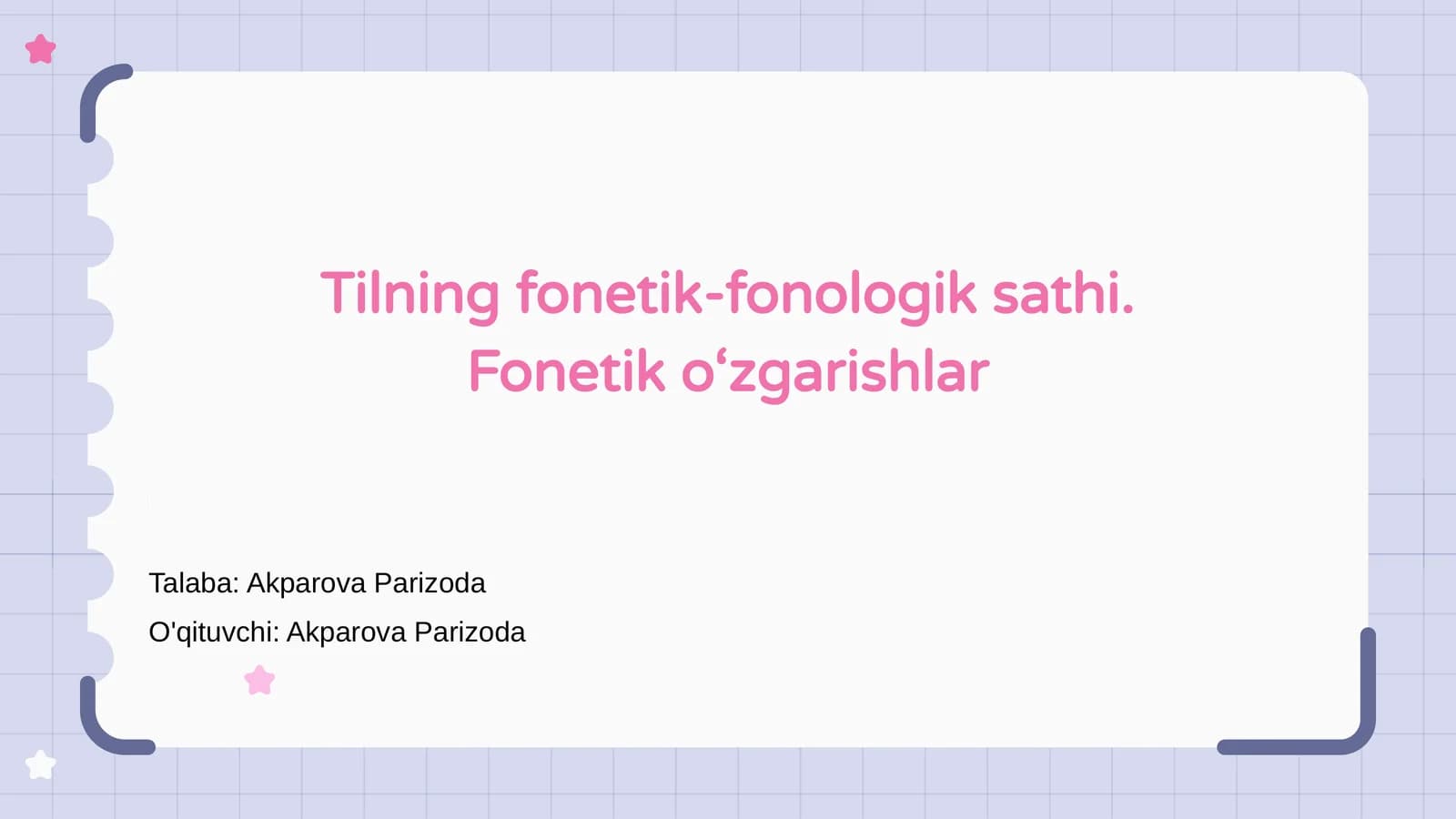 Tilning fonetik-fonologik sathi
