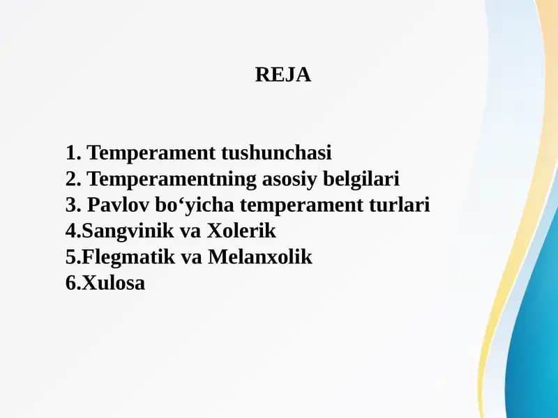 Temperament tushunchasi