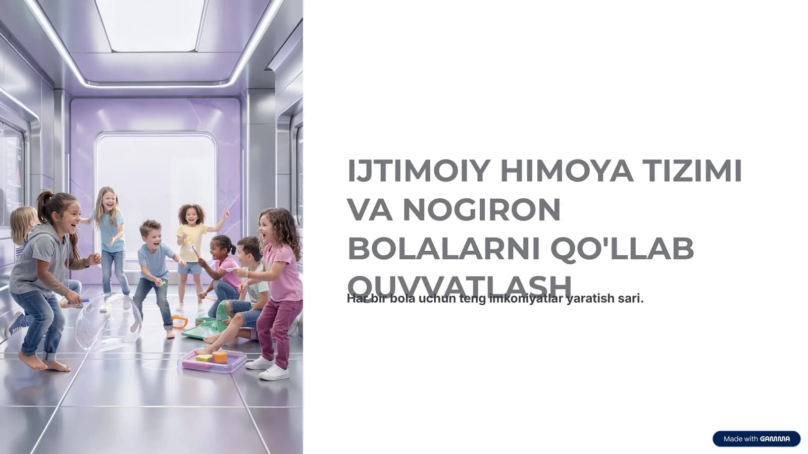 IJTIMOIY HIMOYA TIZIMI VA NOGIRON BOLALARNI QO'LLAB QUVVATLASH