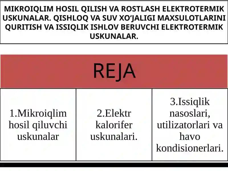 Elektrotermik uskunalar