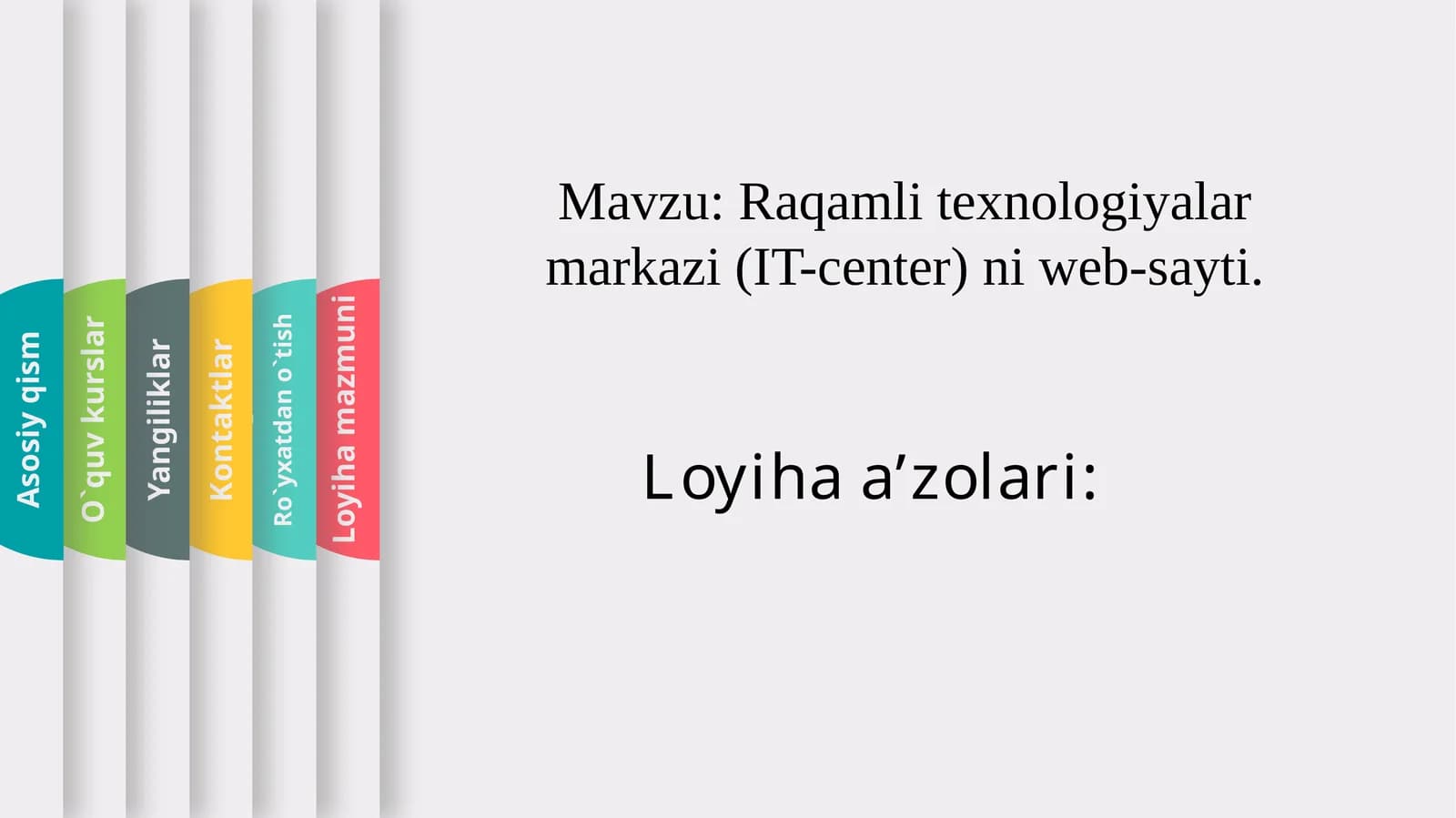 Raqamlitexnologiyalar markazi (IT-center) ni web-sayti