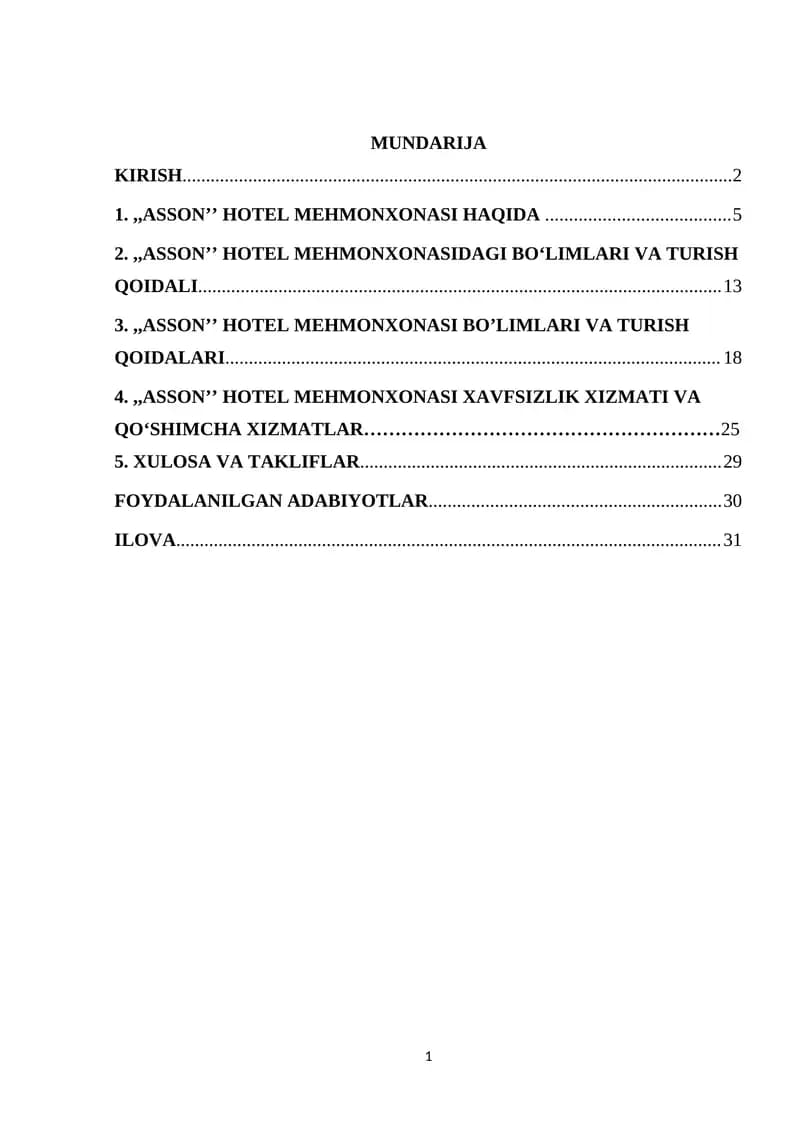 "Asson" Hotel Mehmonxonasi