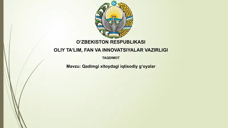 Qadimgi Xitoyda iqtisodiy fikrlash