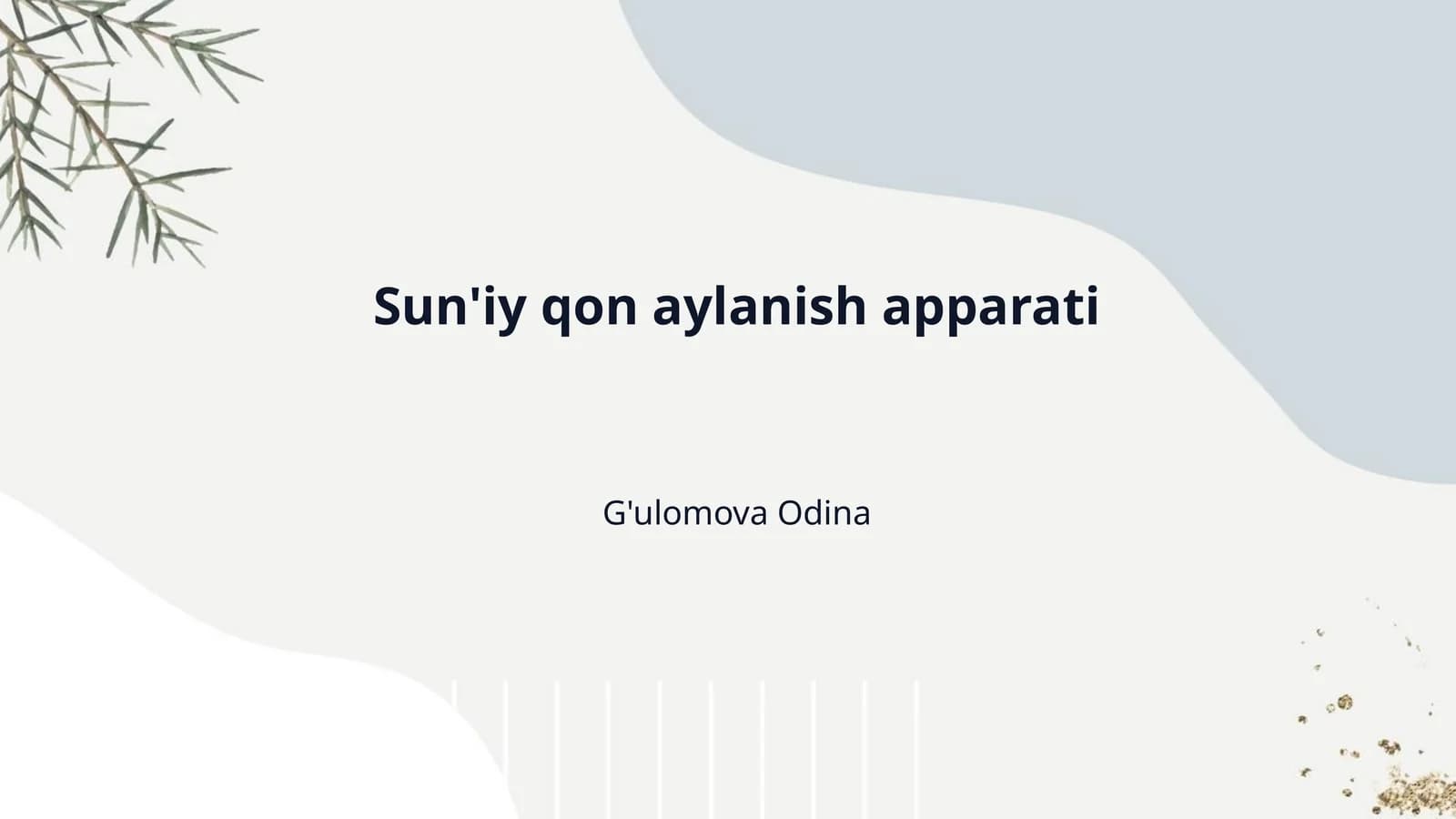 Sun'iy qon aylanish apparati