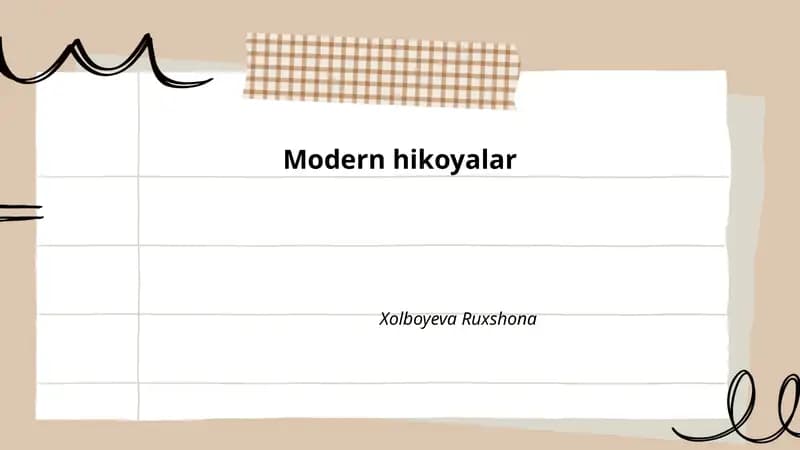 Modern hikoyalar