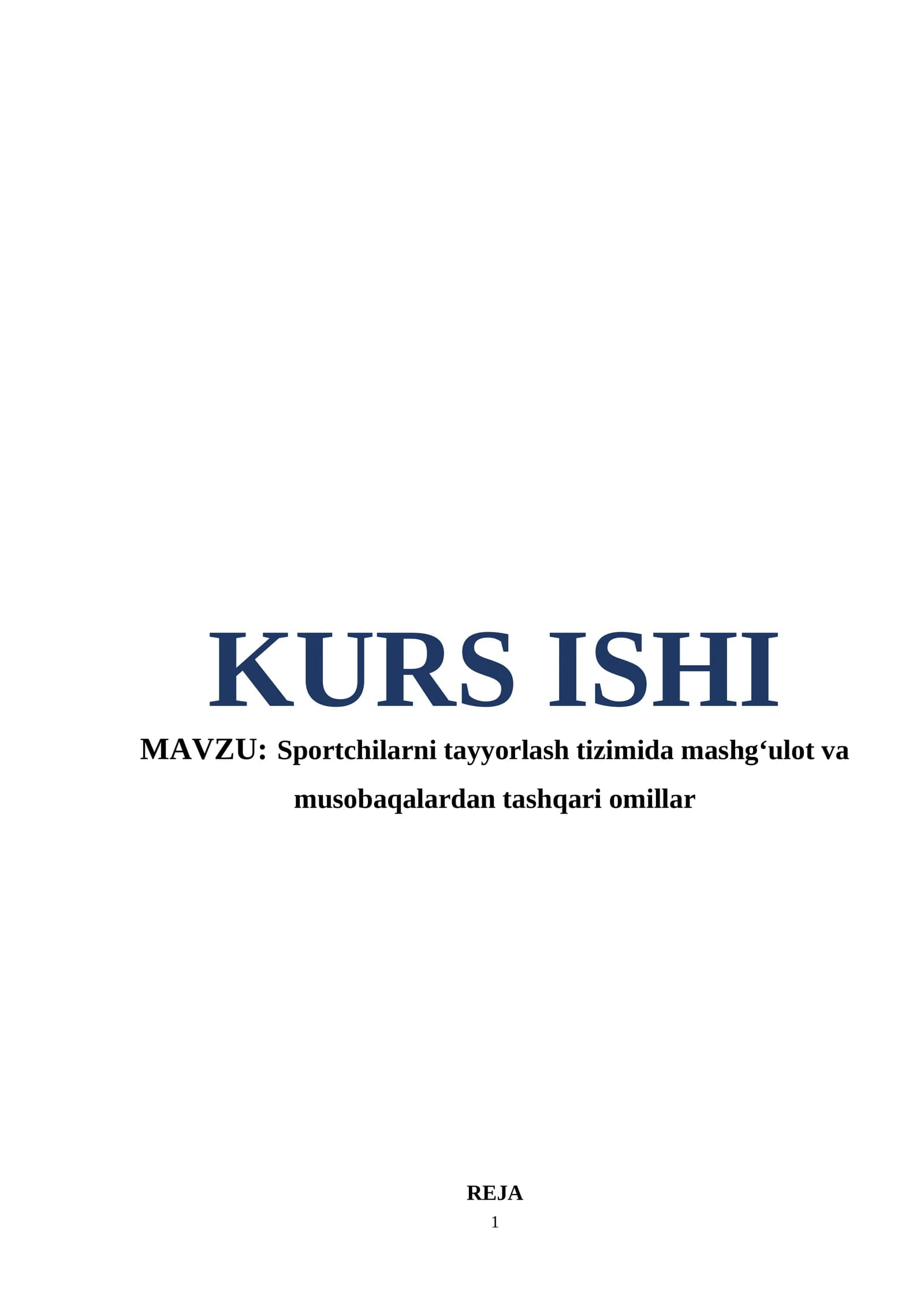 Sportchilarni tayyorlash tizimida mashg‘ulot va musobaqalardan tashqari omillar