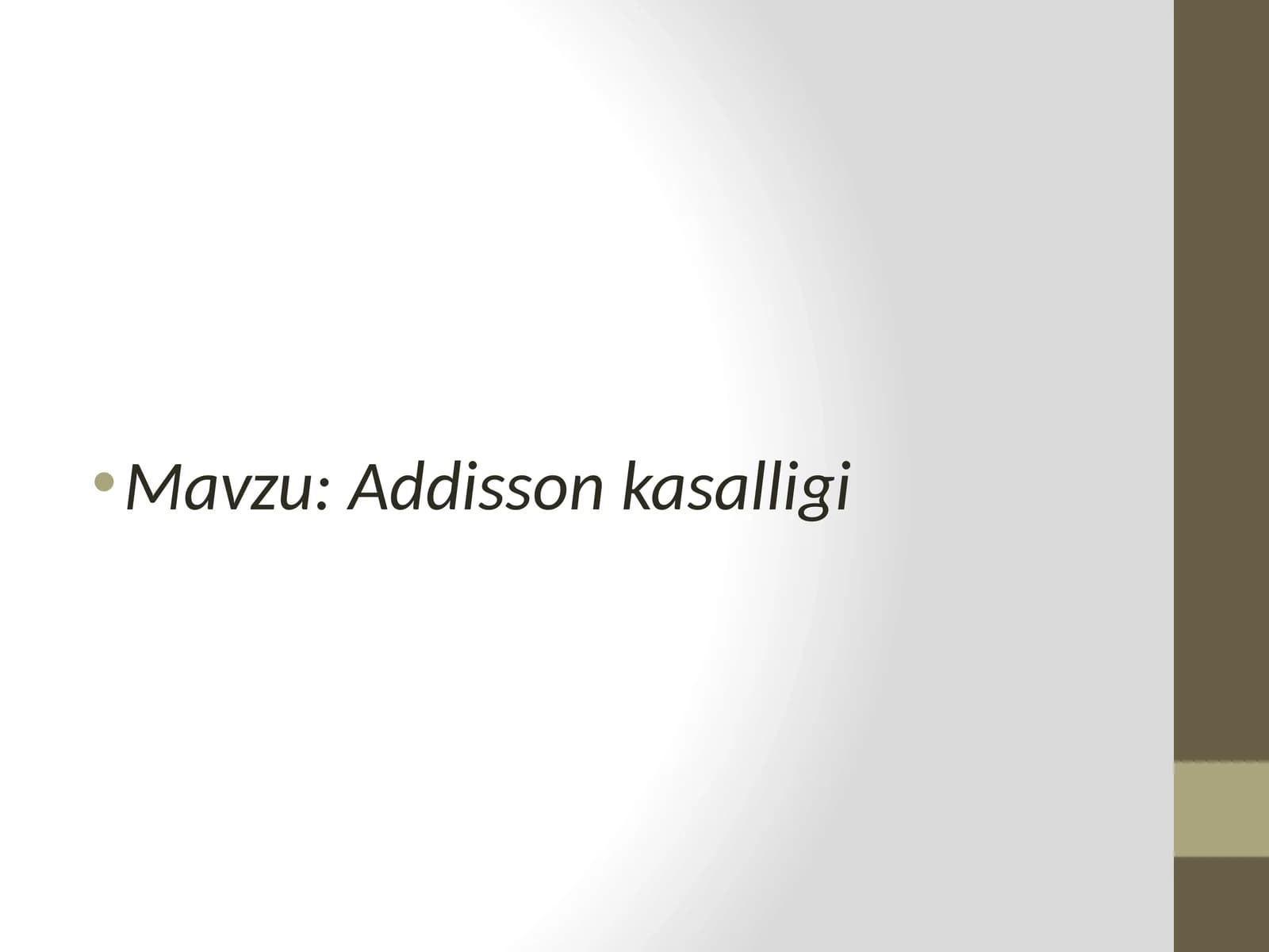 Addison kasalligi