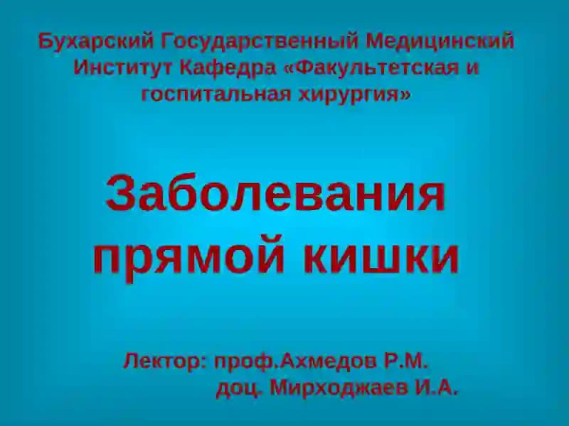 Анатомия прямой кишки
