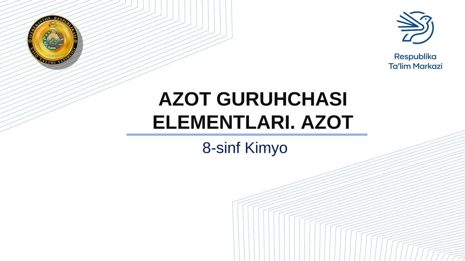 Azot guruhchasi elementlari. Azot
