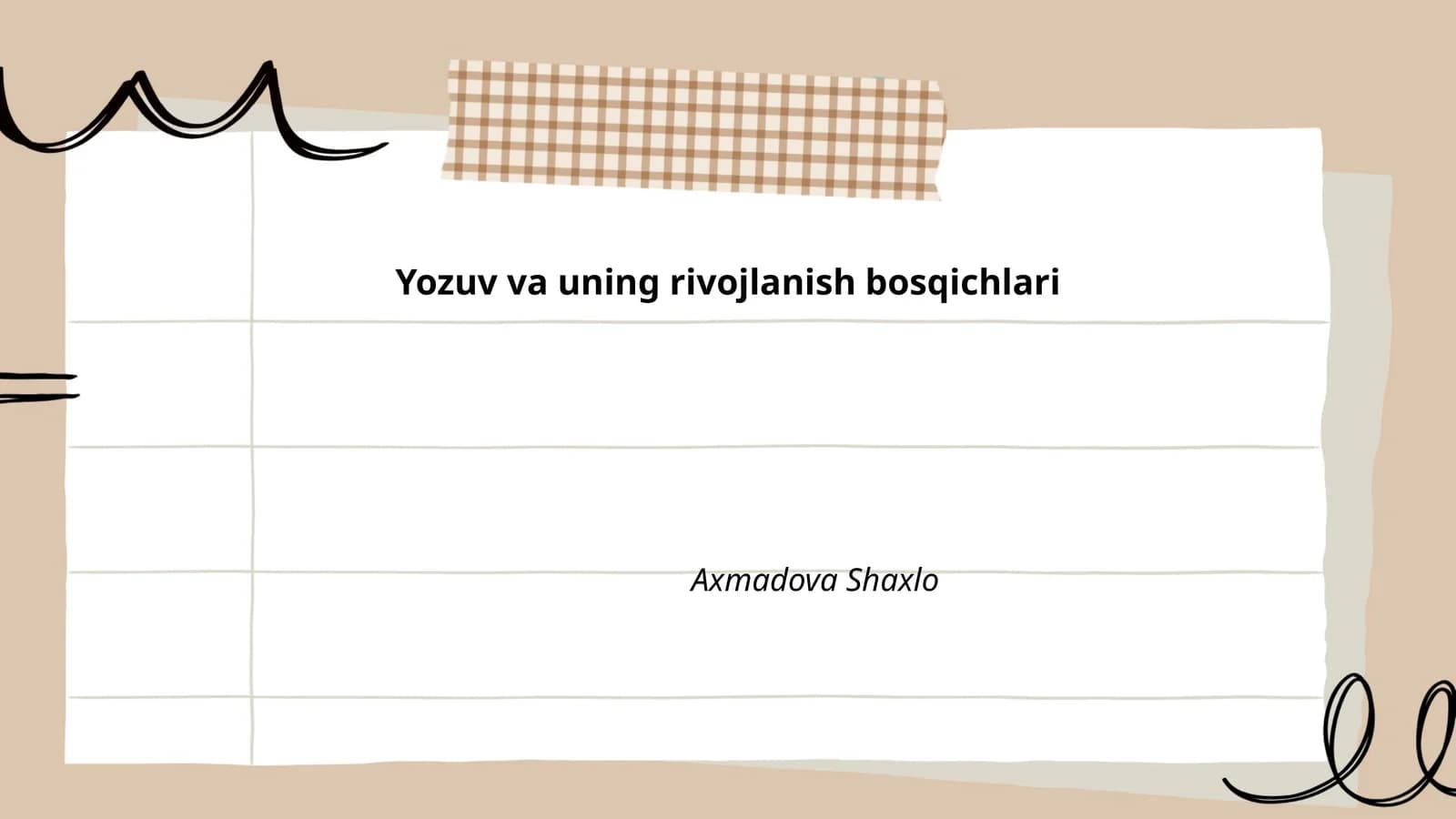 Yozuv va uning rivojlanish bosqichlari