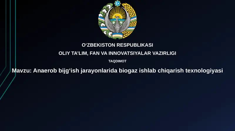 Anaerob hazm qilishning asosiy tamoyillari