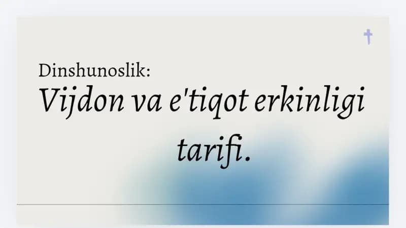 Vijdon va e'tiqot erkinligi