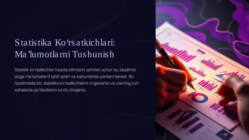 Statistika Koʻrsatkichlari: Maʼlumotlarni Tushunish