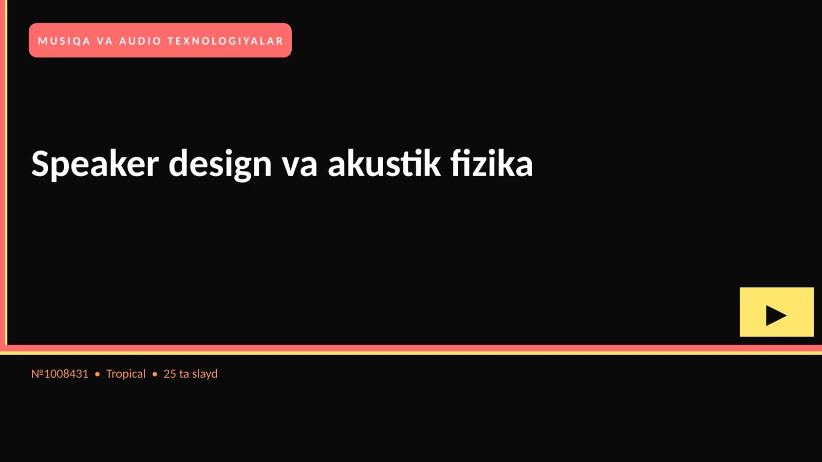 Speaker design va akustik fizika
