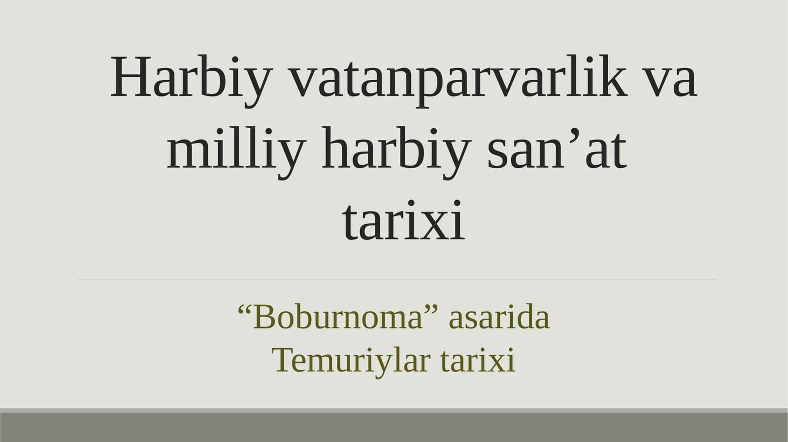 “Boburnoma” asarida Temuriylar tarixi