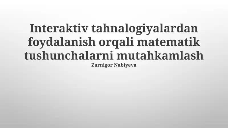Interaktiv Geometriya Dasturi