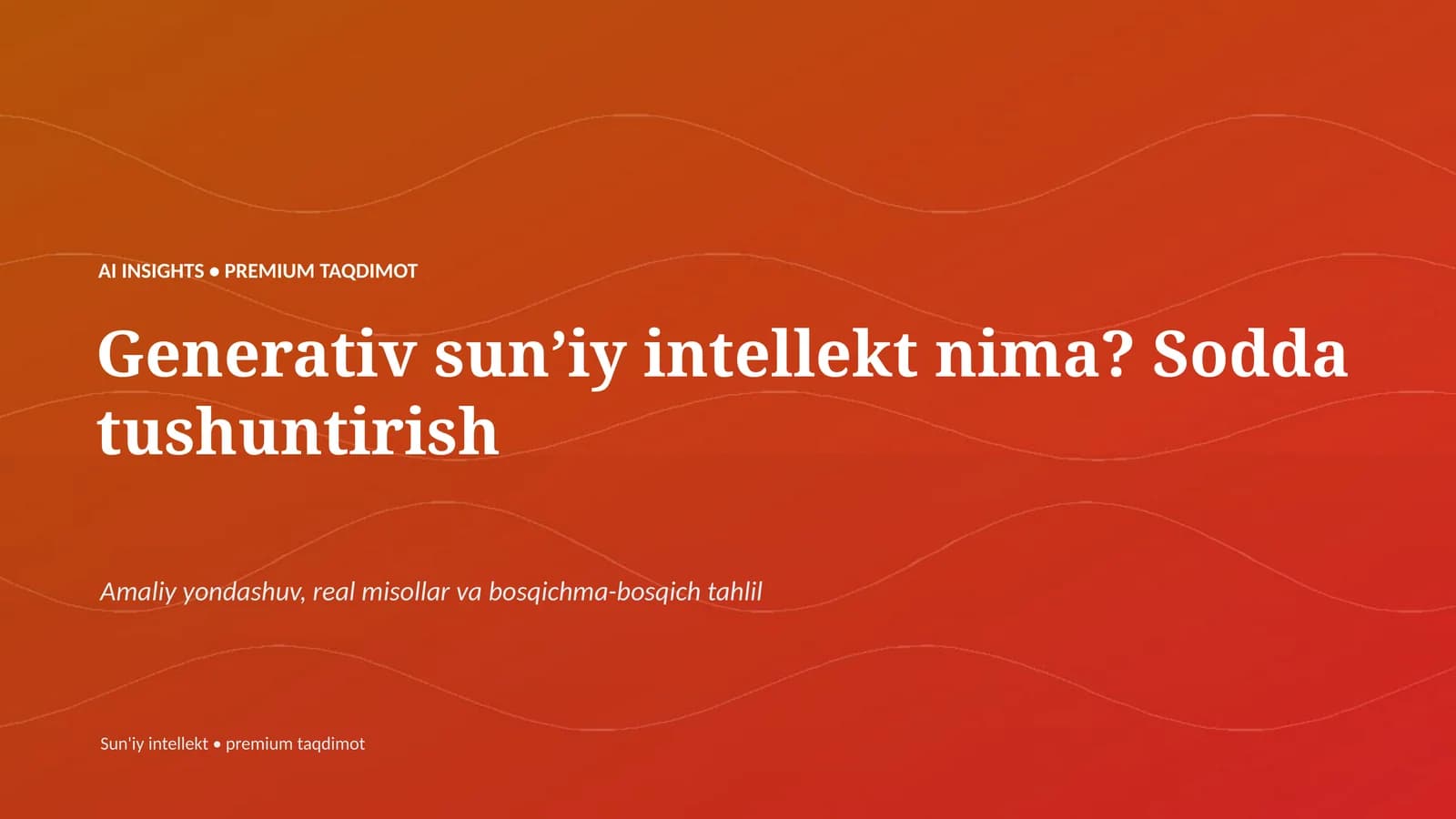 Generativ sunʼi intellekt