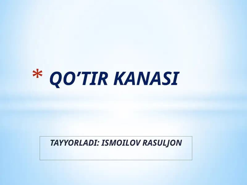 Qo’tir Kanasi