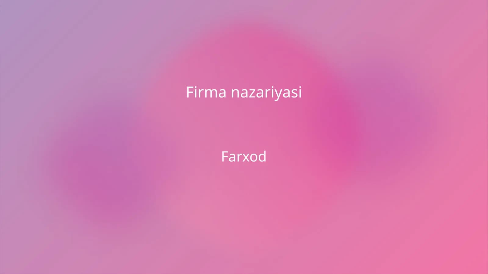 Firma nazariyasi
