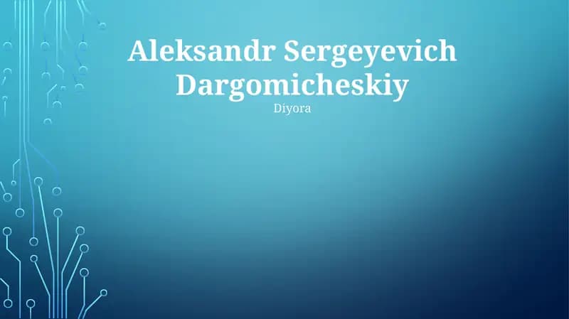 Aleksandr Sergeyevich Dargomicheskiy