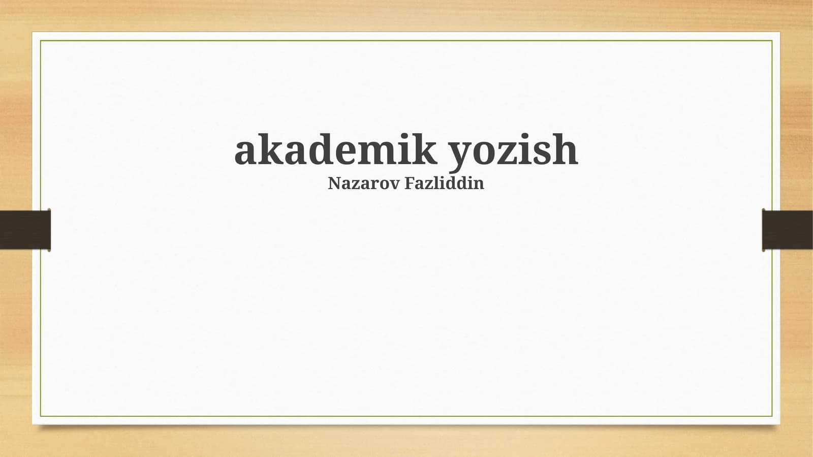Akademik yozish