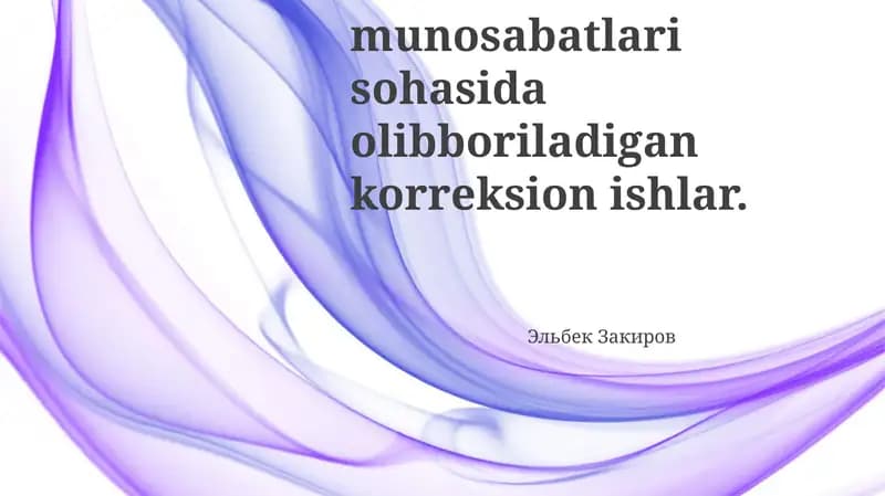 Ota-ona va bola munosabatlari sohasida korreksion ishlar