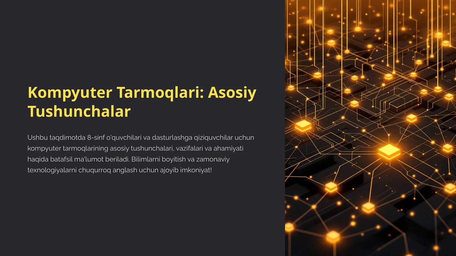 Kompyuter Tarmoqlari: Asosiy Tushunchalar