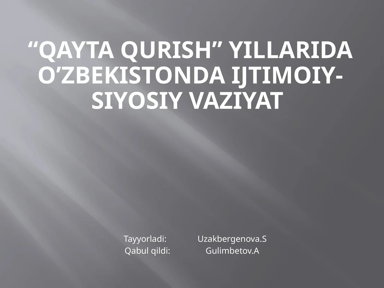 Qayta qurish yillari