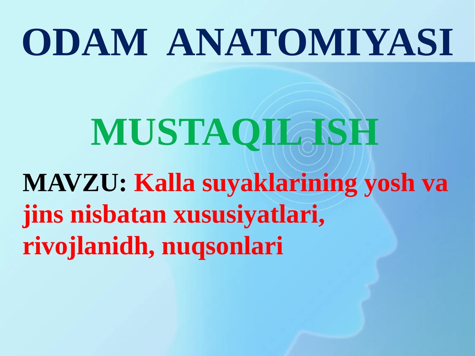 ODAM ANATOMIYASI