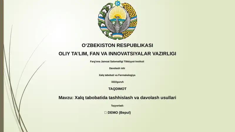 Xalq tabobatida tashhislash va davolash usullari