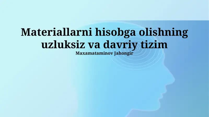 Dasturiy Ta'minot va Texnologiyalar