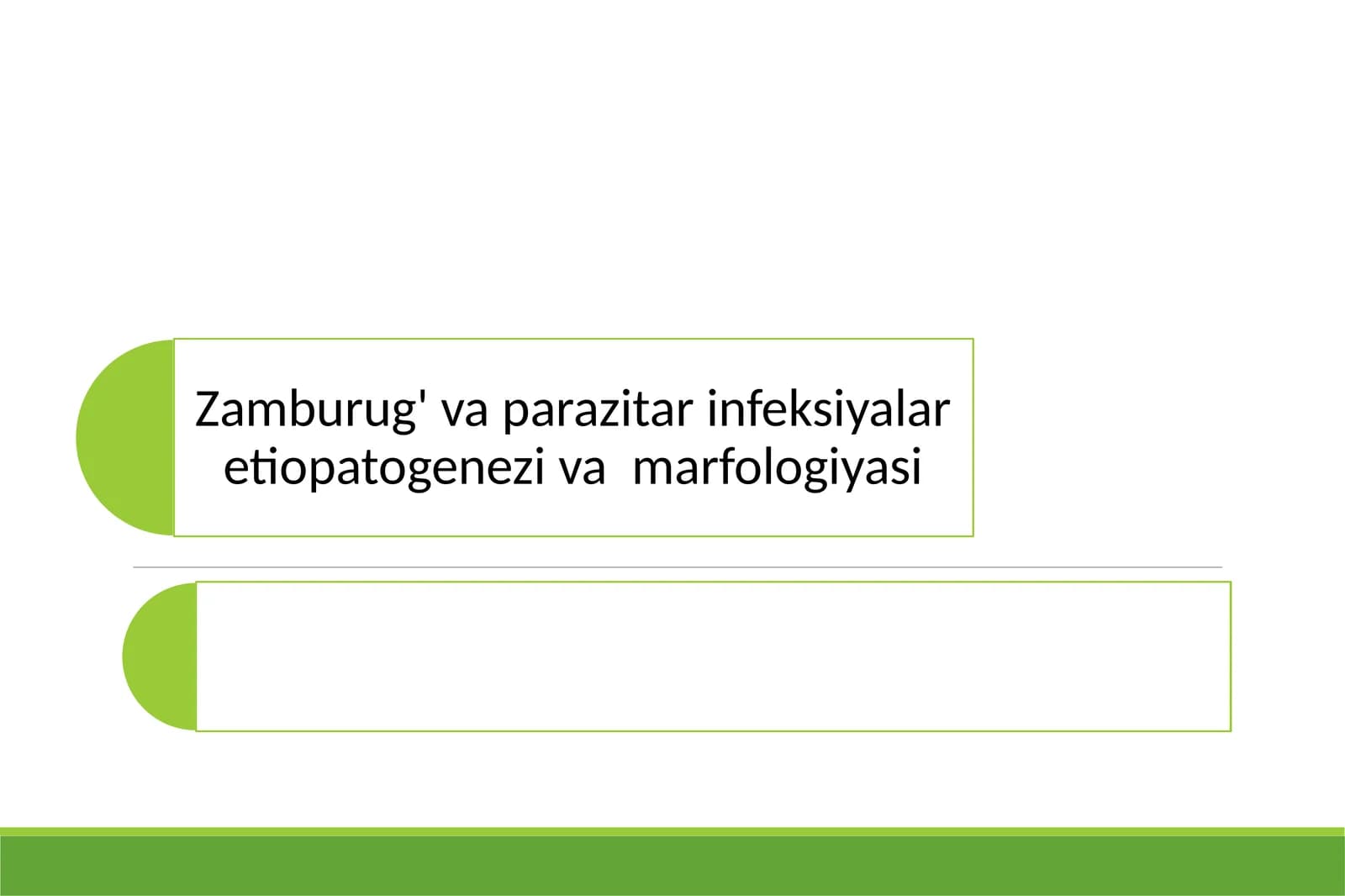 Zamburug'vaparazitarinfeksiyalaretiopatogenezivamarfologiyasi