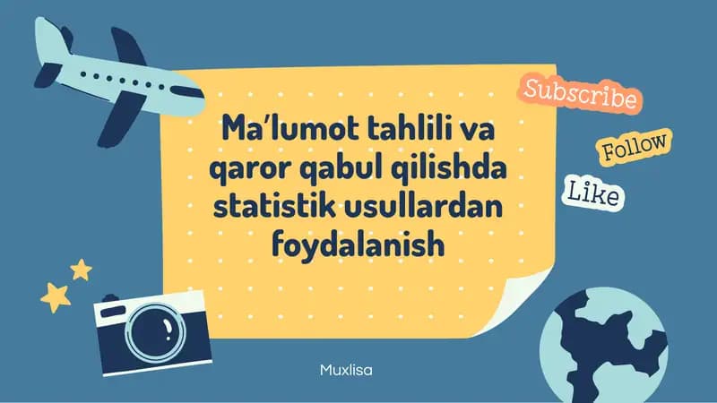 Statistik Usullar Asoslari
